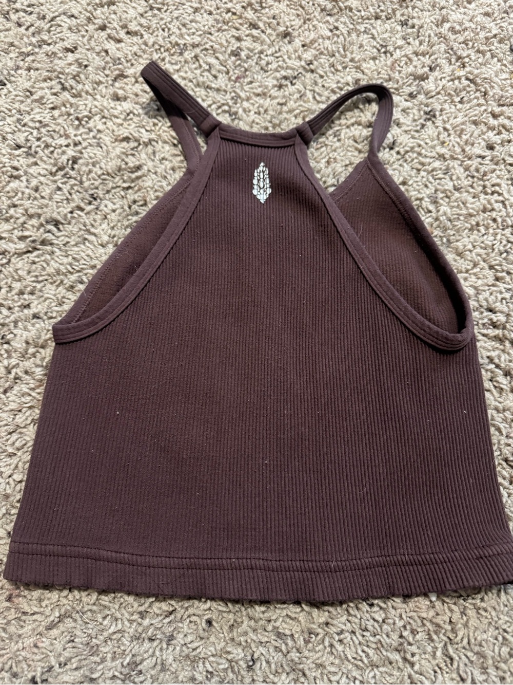 Free People Chocolate Ribbed Cropped Tank - Picture 2 of 2